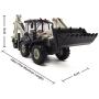 EMART Alloy Diecast Toy Digger and Excavator Truck Model 1:50 4-Wheel Multi-Function Excavator Metal Engineering Vehicle Car Collection Toys for Kids