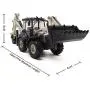 EMART Alloy Diecast Toy Digger and Excavator Truck Model 1:50 4-Wheel Multi-Function Excavator Metal Engineering Vehicle Car Collection Toys for Kids