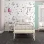 DHP Jenny Lind Metal Twin Bed Frame in White DHP Jenny Lind Metal Twin Bed Frame in White