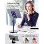 Fitfort Tablet Stand, Adjustable Tablet / Phone Holder of Aluminum Alloy Material, Case Friendly Stable Tablet Stand for iPad, iPad Air, iPad Pro 10.5, Samsung Tabs, and Phones Under 10.5-inch