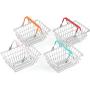 NarutoSak Children Miniature Metal Supermarket Shopping Basket Pretend Role Play Toy Gift, Christmas Birthday Gift for Children Orange