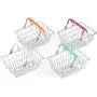 NarutoSak Children Miniature Metal Supermarket Shopping Basket Pretend Role Play Toy Gift, Christmas Birthday Gift for Children Orange