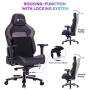 FANTASYLAB Big and Tall Gaming Chair, Memory Foam, Computer Game Chair, 4D Arm, 400lb Metal Base, Reclines Ergonomic High-Back Racing Desk Office Chair