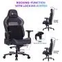FANTASYLAB Big and Tall 440lb Metal Base Gaming Chair, Memory Foam Lumbar Seat Cushion, 4D Adjustable Arms Swivels & Reclines Ergonomic High-Back Racing Computer Desk Office Chair