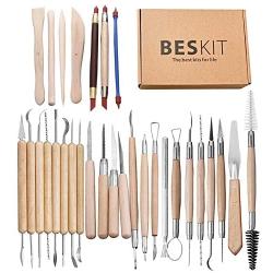 BESKIT 30PCS Clay Sculpting Tools Pottery Carving Tool Set Halloween Sculpting Kit