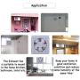 SAILFLO 10 Inch Exhaust Shutter Fan 2-Way Linkage Blower 470 CFM Strong Reversible Airflow Wall Mounted Ventilation Fan for Vents Attic Kitchen Bathroom Basement 10'' Diameter Propeller-14''×14''Panel