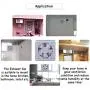 SAILFLO 10 Inch Exhaust Shutter Fan 2-Way Linkage Blower 470 CFM Strong Reversible Airflow Wall Mounted Ventilation Fan for Vents Attic Kitchen Bathroom Basement 10'' Diameter Propeller-14''×14''Panel
