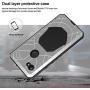 Feitenn Google Pixel 3A Case, Pixel 3A Case Heavy Duty, Gorilla Glass Armor Aluminum Alloy Metal Cover Rubber Bumper Military Shockproof Hard Defender Men Gift for Google Pixel 3A - Silver