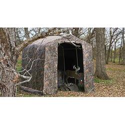 ShelterLogic 8 x 8 x 8 Shed-in-a-Box All Season Steel Metal Peak Roof Outdoor Storage Shed with Printed Camouflage Cover and Heavy Duty Reusable Auger Anchors