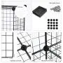 C&AHOME Wire Storage Cubes, Metal Grids Bookshelf, Modular Shelving Units, Stackable Bookcase, 8 Cubes Closet Organizer for Home, Office, Kids Room, 24.8'' L x12.4 W x 48.4'' H Black C&AHOME Wire Storage Cubes, Metal Grids Bookshelf, Modular Shelving Units, Stackable Bookcase, 8 Cubes Closet Organizer for Home, Office, Kids Room, 24.8'' L x12.4 W x 48.4'' H Black