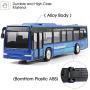 GEYIIE Bus Toys Set Of 4, Kids Die-Cast Metal Toy Cars, Pull Back Car City Bus 1:80 scale Double Decker London Vehicles, Friction Powered Cars Play Set Toys Gift For Boys Girls Toddlers 3-8 Years Old