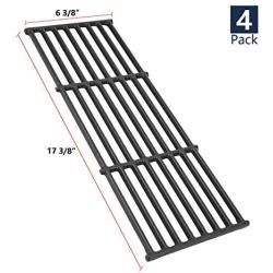 DcYourHome Cooking Grates for Broil King Baron 320, 340, 420, 440, 490, Matte Cast Iron Cooking Grid Replacement for Huntington 2122-64 2122-67 6020-54 6020-57, Broil-Mate Gas Grills 4 Pack