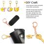 Roctee 70 Pcs Key Chain Rings for Crafts, D Snap Clip Key Ring with Chain DIY, Alloy Metal Keychain Parts with Hook and Jump Ring (Rose Gold+Gold) Roctee 70 Pcs Key Chain Rings for Crafts, D Snap Clip Key Ring with Chain DIY, Alloy Metal Keychain Parts with Hook and Jump Ring (Rose Gold+Gold)