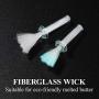 VOSAREA 20pcs Replacement Fiberglass Wicks Fiberglass Candle Wick Glass Tube Wick Holder Fiberglass Tiki Torch Wicks for Oil Lamps, 1.7in