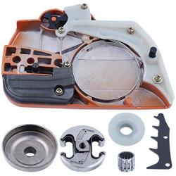 Adefol Chainsaw Brake Clutch Cover and .325'' 7T Clutch Drum For Husqvarna 445 450 with Worm Gear Needle Bearing Felling Dog Spike Replacement Parts for 544097902, 578097901, 503931801