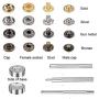 120 Sets 4 Colors Snap Fasteners kit, 12.5MM Metal Snap Buttons Press Studs with Installation Tool for Sewing Clothing, Leather, Jacket, Jeans Wears, Bags, Bracelet