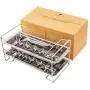 Ecozoi Stainless Steel Metal Ice Cube Trays With Easy Release Handle - 2 Pack With Stand | 36 Ice Cube Slots | Removable Slots For Easy Ice Cube Removal And Cleaning | Eco Friendly, Plastic Free