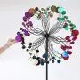 Bits and Pieces - Metallic Kaleidoscope Wind Spinner - Garden Décor - Weather Safe Finish Makes for Great Addition to Your Garden, Lawn or Patio Bits and Pieces - Metallic Kaleidoscope Wind Spinner - Garden Décor - Weather Safe Finish Makes for Great Addition to Your Garden, Lawn or Patio