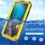 Beasyjoy iPhone XR Metal Case Heavy Duty with Screen Full Body Protective Waterproof Shockproof Tough Rugged Hybrid Military Grade Defender Outdoor(Yellow)