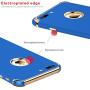 Tverghvad iPhone 8 Plus Case, Ultra Slim Flexible iPhone 8 Plus Matte Case, Styles 3 in 1 Electroplated Shockproof Luxury Cover Case for iPhone 8 Plus (Blue)