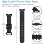 Fintie Band Compatible with Gear S2, Soft Woven Nylon Adjustable Replacement Sport Strap with Adapters Compatible with Samsung Gear S2 SM-R720 SM-R730 Smart Watch, Black