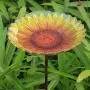 MUMTOP Glass Bird Bath,Garden Outdoor Birdbaths Birdfeeder with Metal Stake Sunflower MUMTOP Glass Bird Bath,Garden Outdoor Birdbaths Birdfeeder with Metal Stake Sunflower