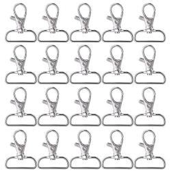 XINFANGXIU 60Pcs Buckles Metal Snap Hook Lobster Claw Clasp for Handmade Crafts DIY Accessories Lobster Clasps Swivel Trigger Clips snap Hooks 25mm