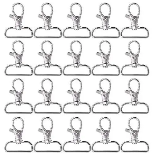 XINFANGXIU 60Pcs Buckles Metal Snap Hook Lobster Claw Clasp for Handmade Crafts DIY Accessories Lobster Clasps Swivel Trigger Clips snap Hooks 25mm XINFANGXIU 60Pcs Buckles Metal Snap Hook Lobster Claw Clasp for Handmade Crafts DIY Accessories Lobster Clasps Swivel Trigger Clips snap Hooks 25mm