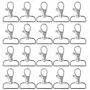 XINFANGXIU 60Pcs Buckles Metal Snap Hook Lobster Claw Clasp for Handmade Crafts DIY Accessories Lobster Clasps Swivel Trigger Clips snap Hooks 25mm XINFANGXIU 60Pcs Buckles Metal Snap Hook Lobster Claw Clasp for Handmade Crafts DIY Accessories Lobster Clasps Swivel Trigger Clips snap Hooks 25mm