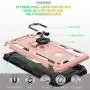 Galaxy A20S Case (Not Fit Galaxy A20/A20E) with HD Screen Protector, Gritup [Military Grade] 360 Degree Rotating Metal Ring Holder Kickstand Armor Bracket Cover Phone Case for Samsung A20S Rose Gold