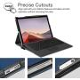Fintie Case for Microsoft Surface Pro 7 Compatible with Surface Pro 6 / Surface Pro 5 12.3 Inch Tablet, Hard Shell Slim Portfolio Cover Work with Type Cover Keyboard, Navy