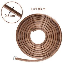 Norme 1 Pack 183 cm 3/16 Inch Leather Belt Treadle Parts with Hook Compatible with Singer/Jones Sewing Machine