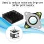 3D Printer Parts, Metal PCB 40 x 40 x 11mm Heatsink, for The Old/Damaged One Replace