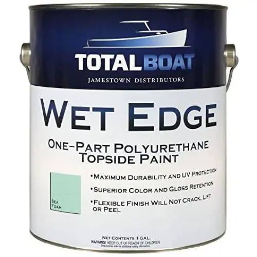 TotalBoat Wet Edge Marine Topside Paint for Boats, Fiberglass, and Wood (Sea Foam, Gallon)