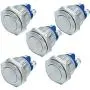 ESUPPORT Car 16mm Momentary Stainless Metal Push Button Switch Pack of 5 ESUPPORT Car 16mm Momentary Stainless Metal Push Button Switch Pack of 5