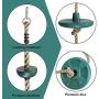 Juegoal Climbing Rope Swing with Platform and Disc Swing Set Rope Ladder for Kids Outdoor Tree Backyard Playground Swing