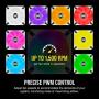 Corsair QL Series, iCUE QL120 RGB, 120mm RGB LED PWM White Fan, Single Fan