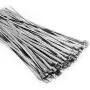 (100PCS 11.8 Inch) Metal Cable Zip Ties, 304 Stainless Steel, Multi-purpose Heavy Duty Self-locking Cable Ties,Suitable for Exhaust Wrapping, Fence, Outdoor and Canopy Etc.