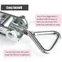 Eliseo Adjustable Toggle Clamp, 6Pack 360lbs Holding Capacity Heavy Duty 4001 Style Toggle Latch Hasp Clamp for Door, Box Case Trunk, Smoker Lid, Jig. Quick Release Pull Latch, Sturdy Metal Draw Latch