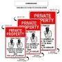 Afterprints Private Property Owner is Too Old to Fight Too Fat to Run and Too Lazy to Argue Novelty Indoor Outdoor Notice Warning Aluminum Metal Sign 12''x18''