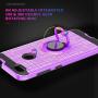 ZTE Blade X Z965 Case with HD Screen Protector,Ymhxcy 360 Degree Rotating Ring & Bracket Rubber Dual Layer Shock Bumper Resistant Back Cover for ZTE Blade X Z965-ZH Purple