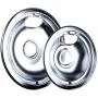 KITCHEN BASICS 101 Replacement Chrome Drip Pans for Whirlpool W10196405 and W10196406 - Includes an 8-Inch and 3 6-Inch Pans, 4 Pack KITCHEN BASICS 101 Replacement Chrome Drip Pans for Whirlpool W10196405 and W10196406 - Includes an 8-Inch and 3 6-Inch Pans, 4 Pack