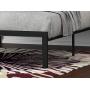 Amolife Twin Size Upholstered Platform Bed/Metal Bed Frame with Headboard/Strong Steal Slats Support/Mattress Foundation/No Box Spring Needed/Easy Assembly, Dark Grey (Twin)