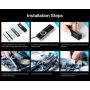 ineo Aluminum M.2 2280 SSD Heatsinks with 20mm Fan and Pure Cooper Strip for M.2 NVME SSD [C2600 Fan]
