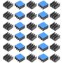 30pcs Aluminum Heatsink 11x11x5mm / 0.43x0.43x0.2 inches with Thermal Conductive Adhesive Tape for Raspberry pi Electronic Chip MOS IC Diode Triode Cooling Heat Dissipation