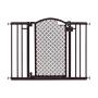Summer Modern Home Decorative Walk-Thru Baby Gate, Metal with Bronze Finish, Decorative Arched Doorway – 30” Tall, Fits Openings up to 28” to 42” Wide, Baby and Pet Gate for Doorways and Stairways