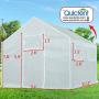 Quictent 10x9x8 ft Portable Tunnel Greenhouse for Outdoors 2 Zipper Mesh Doors Large Walk-in Garden Plant Greenhouse with 12 Stakes