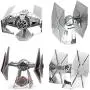 Fascinations Metal Earth 3D Metal Model Kits Star Wars Tie Fighter Set of 4 - Sith - Darth Vader - Imperial - Special Forces Fascinations Metal Earth 3D Metal Model Kits Star Wars Tie Fighter Set of 4 - Sith - Darth Vader - Imperial - Special Forces