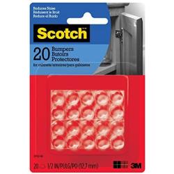 Scotch Bumpers, 20 Bumpers/Pack, Clear, 1/2 in (SP950-NA)