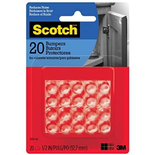 Scotch Bumpers, 20 Bumpers/Pack, Clear, 1/2 in (SP950-NA)